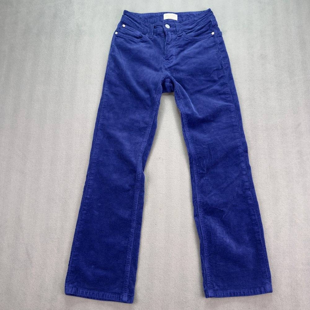 Pilcro The Yaya Corduroy Pants Size 25 Blue Straight Leg Trousers